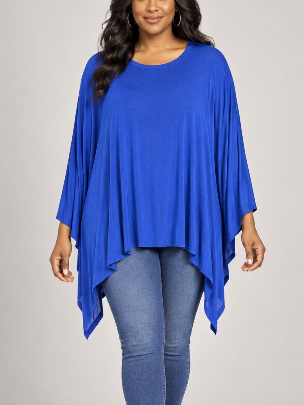 Chelsea & Theodore Rotal Blue  Tank Top with Attached Shawl XL - NWT